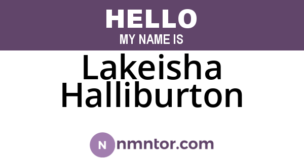 Lakeisha Halliburton