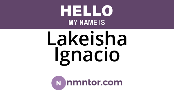 Lakeisha Ignacio