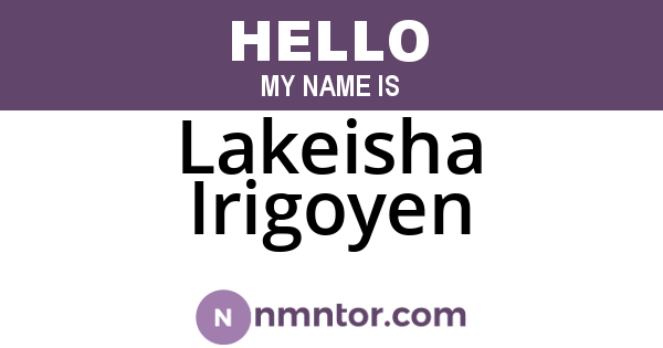 Lakeisha Irigoyen