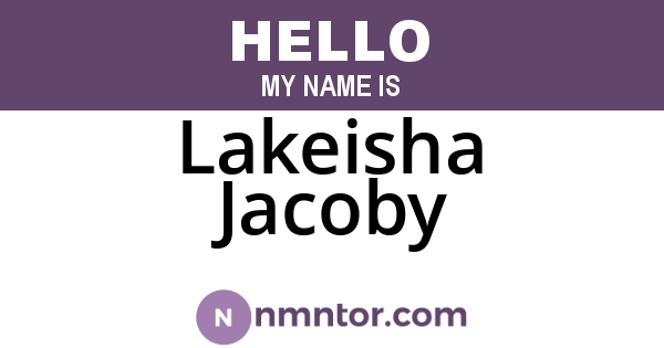 Lakeisha Jacoby