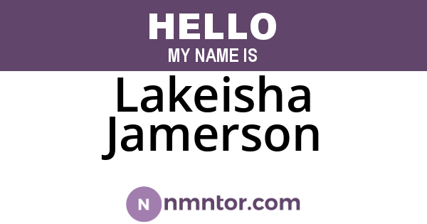 Lakeisha Jamerson