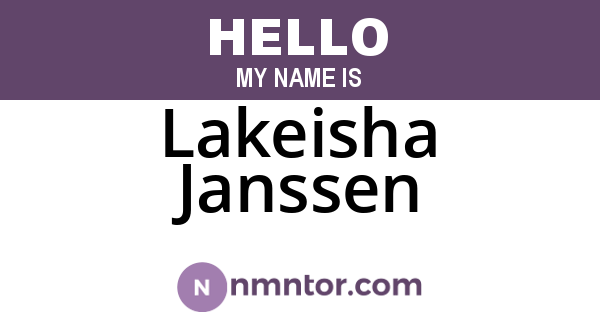 Lakeisha Janssen