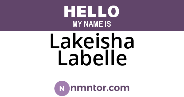 Lakeisha Labelle