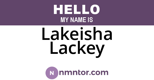 Lakeisha Lackey
