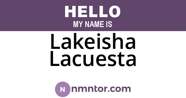 Lakeisha Lacuesta