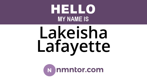 Lakeisha Lafayette