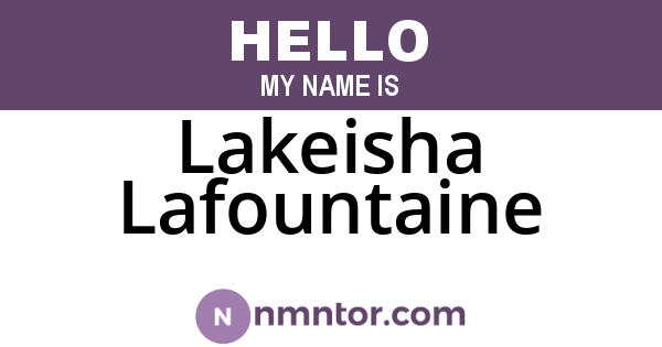 Lakeisha Lafountaine