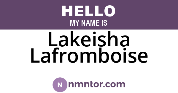 Lakeisha Lafromboise