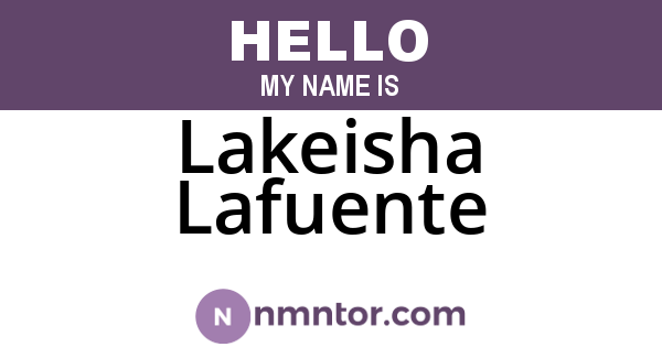 Lakeisha Lafuente
