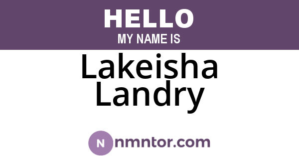 Lakeisha Landry