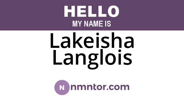 Lakeisha Langlois