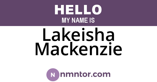 Lakeisha Mackenzie