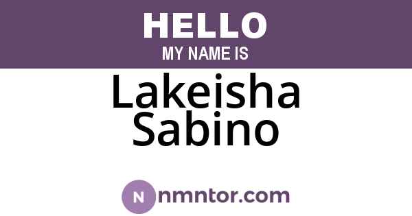 Lakeisha Sabino