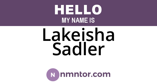Lakeisha Sadler