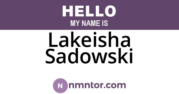 Lakeisha Sadowski