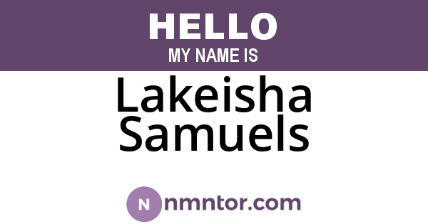 Lakeisha Samuels
