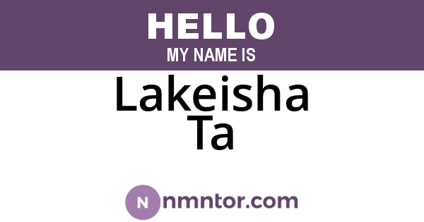 Lakeisha Ta