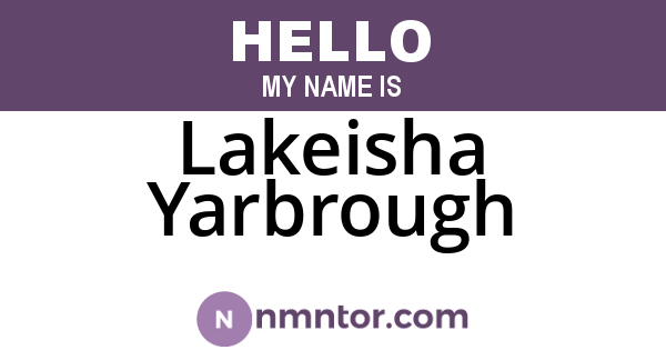 Lakeisha Yarbrough