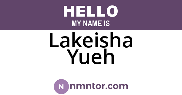 Lakeisha Yueh