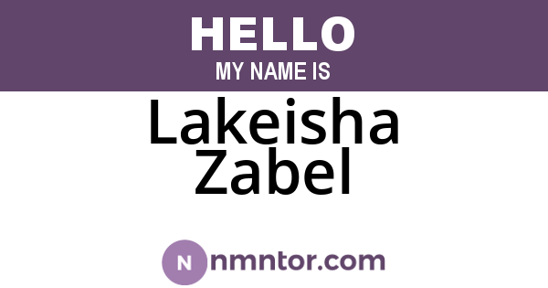 Lakeisha Zabel