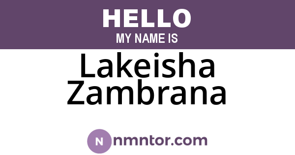 Lakeisha Zambrana