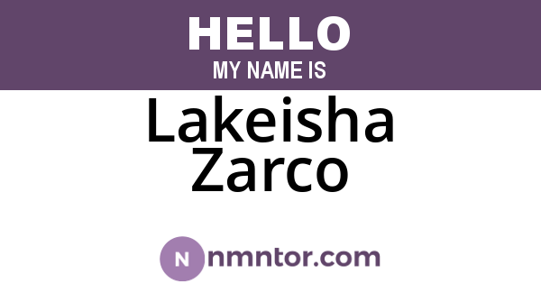 Lakeisha Zarco