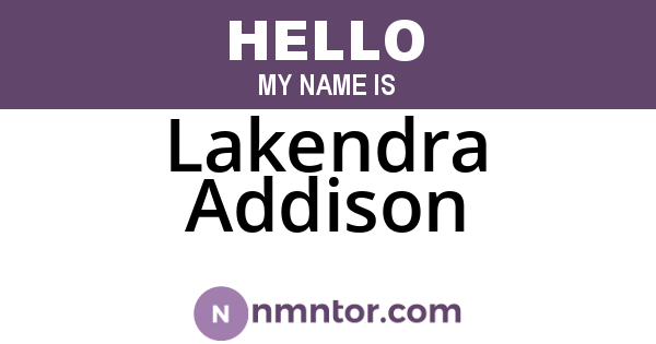 Lakendra Addison