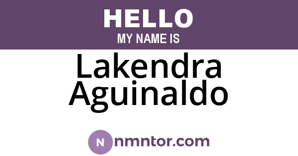Lakendra Aguinaldo