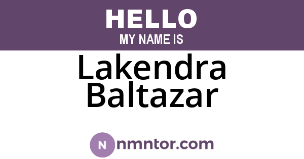 Lakendra Baltazar