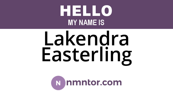 Lakendra Easterling