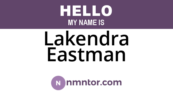 Lakendra Eastman