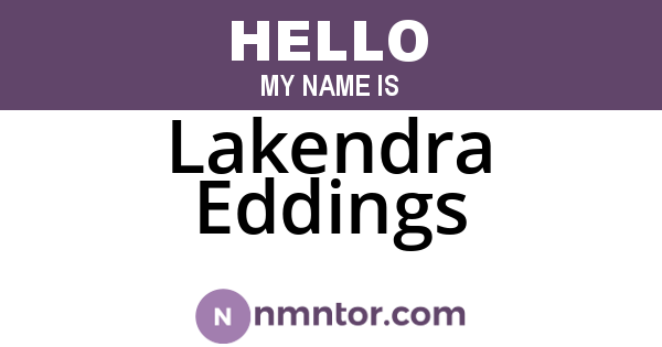 Lakendra Eddings