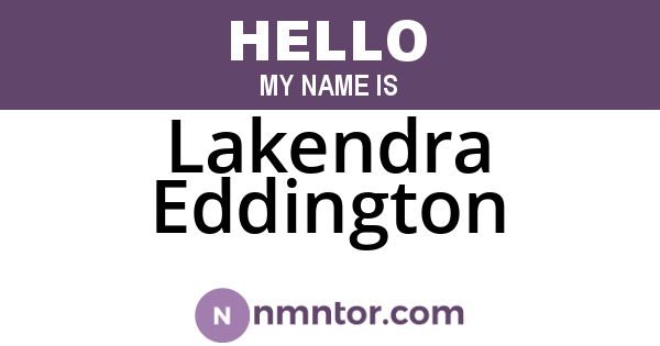 Lakendra Eddington