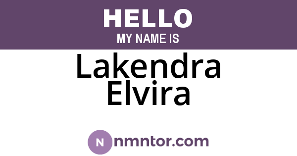 Lakendra Elvira