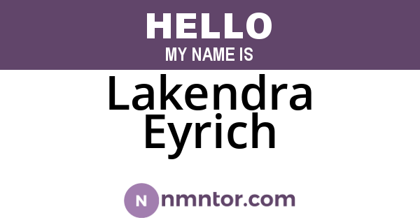 Lakendra Eyrich