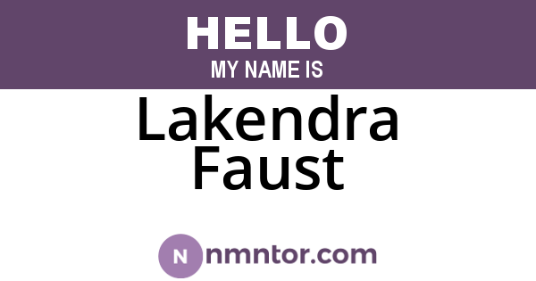 Lakendra Faust