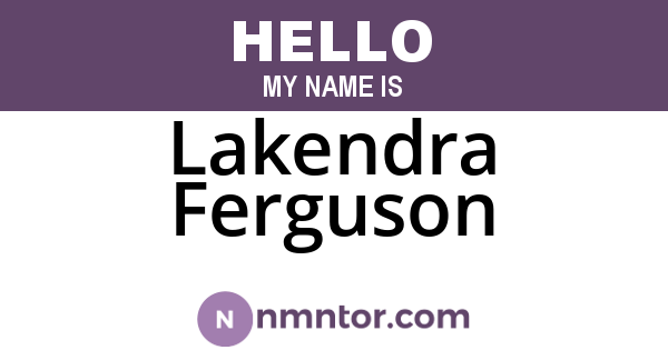 Lakendra Ferguson