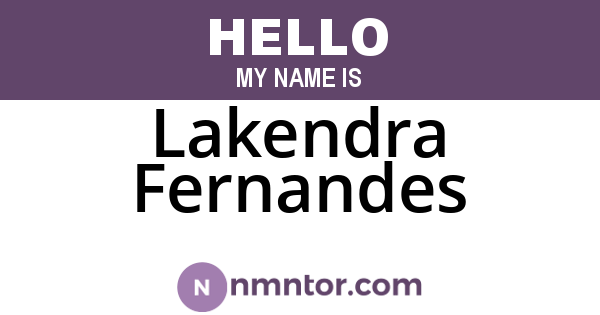 Lakendra Fernandes
