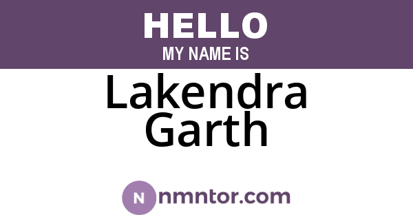 Lakendra Garth