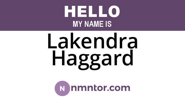 Lakendra Haggard