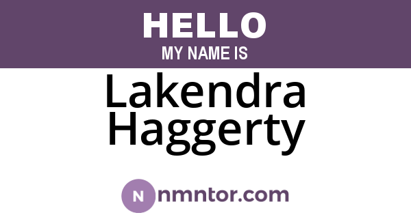 Lakendra Haggerty
