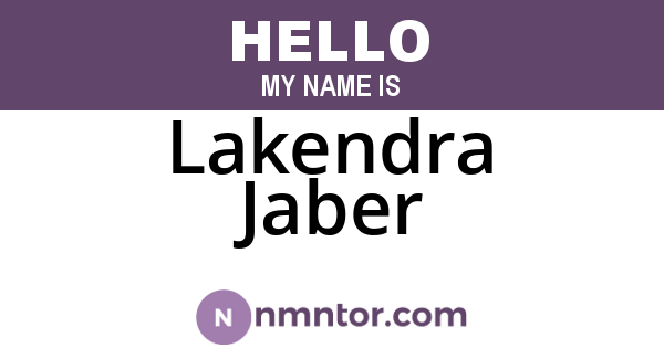 Lakendra Jaber