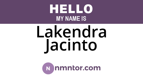 Lakendra Jacinto