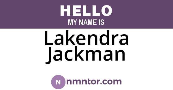 Lakendra Jackman