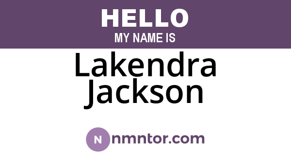 Lakendra Jackson