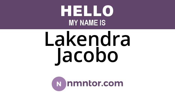 Lakendra Jacobo