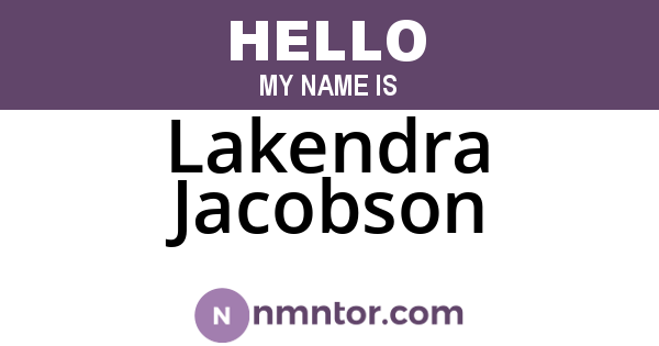 Lakendra Jacobson