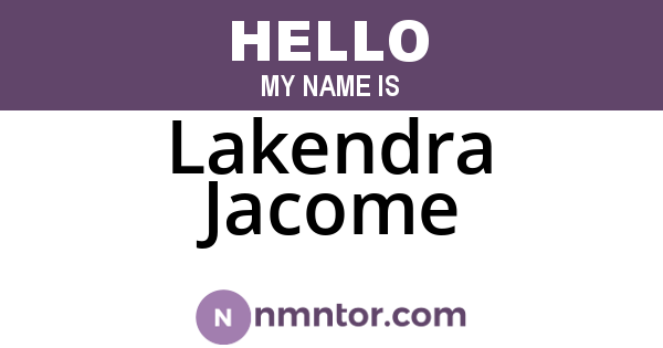 Lakendra Jacome