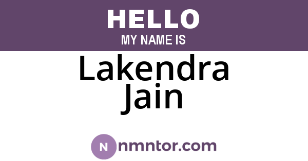Lakendra Jain