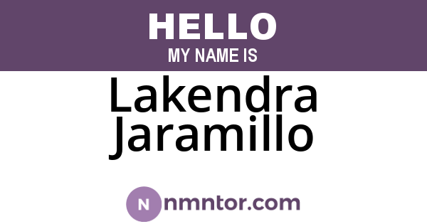 Lakendra Jaramillo